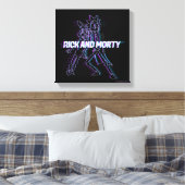 RICK EN MORTY™ | Glitched Rick en Morty Canvas Afdruk (Insitu (Slaapkamer))