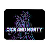 RICK EN MORTY™ | Glitched Rick en Morty Magneet (Horizontaal)