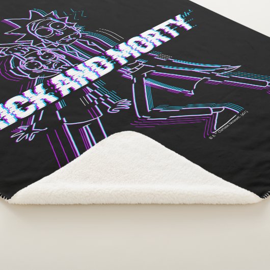 RICK EN MORTY™ | Glitched Rick en Morty Sherpa Deken (3/4)