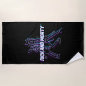 RICK EN MORTY™ | Glitched Rick en Morty Strandlaken (Voorkant)