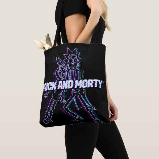 RICK EN MORTY™ | Glitched Rick en Morty Tote Bag (Dichtbij)