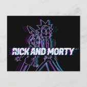 RICK EN MORTY™ | Glitched Rick en Morty Uitnodiging Briefkaart (Voorkant)