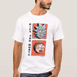RICK EN MORTY™   Grafisch pixelververbeeld panee T-shirt