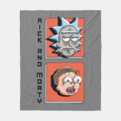 RICK EN MORTY™ | Grafisch pixelververbeeld paneel Fleece Deken (Voorkant)
