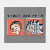 RICK EN MORTY™ | Grafisch pixelververbeeld paneel Fleece Deken (Voorkant (Horizontaal))