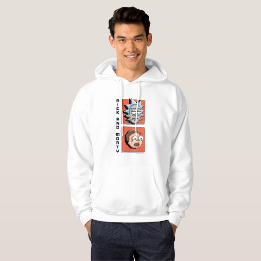 RICK EN MORTY™ | Grafisch pixelververbeeld paneel Hoodie (Voorkant volledig)