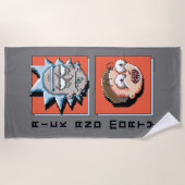 RICK EN MORTY™ | Grafisch pixelververbeeld paneel Strandlaken (Voorkant)