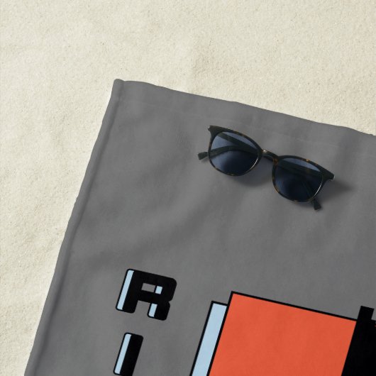 RICK EN MORTY™ | Grafisch pixelververbeeld paneel Strandlaken (In situ)