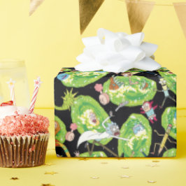 RICK EN MORTY™ | Het Portals Patroon doorlopen Cadeaupapier