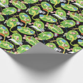 RICK EN MORTY™ | Het Portals Patroon doorlopen Cadeaupapier (Hoek)