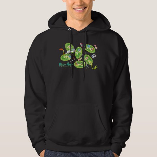 RICK EN MORTY™ | Het Portals Patroon doorlopen Hoodie (Voorkant)