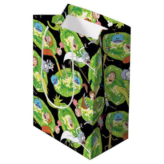 RICK EN MORTY™ | Het Portals Patroon doorlopen Medium Cadeauzakje (Achterkant Gekanteld)