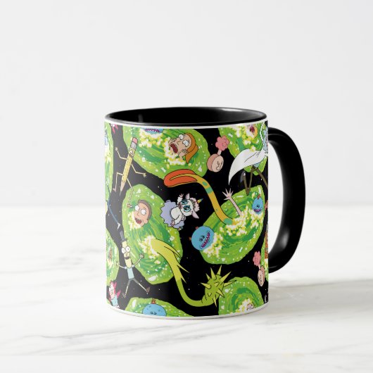 RICK EN MORTY™ | Het Portals Patroon doorlopen Mok (Voorkant rechts)