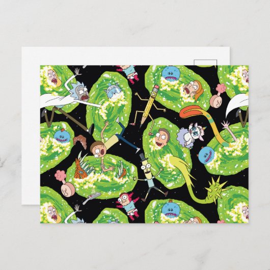 RICK EN MORTY™ | Het Portals Patroon doorlopen Uitnodiging Briefkaart (Voorkant / Achterkant)