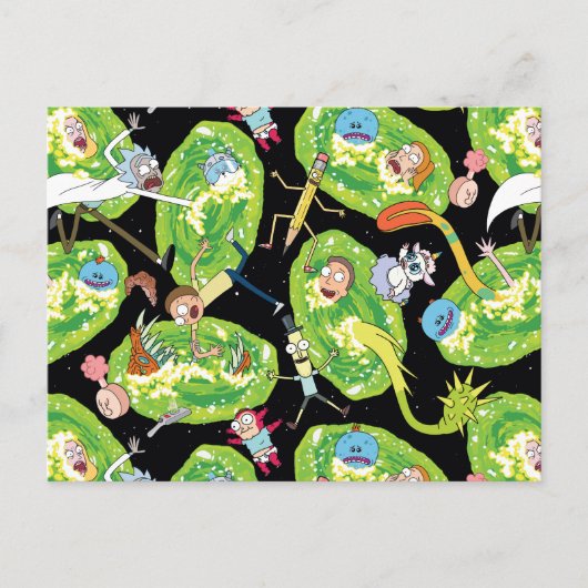 RICK EN MORTY™ | Het Portals Patroon doorlopen Uitnodiging Briefkaart (Voorkant)