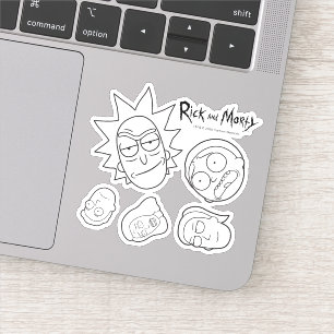 RICK EN MORTY™   Hoofd van de Smith Familie Patr Sticker