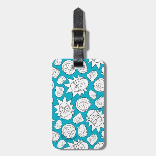 RICK EN MORTY™ | Hoofd van de Smith Familie Patroo Bagagelabel (Voorkant verticaal)