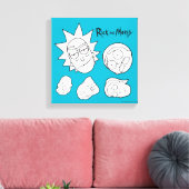 RICK EN MORTY™ | Hoofd van de Smith Familie Patroo Canvas Afdruk (Insitu (Woonkamer))