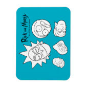 RICK EN MORTY™ | Hoofd van de Smith Familie Patroo Magneet (Verticaal)