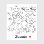 RICK EN MORTY™ | Hoofd van de Smith Familie Patroo Sticker (Vel)