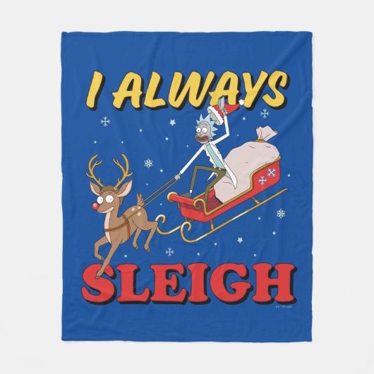 Rick en Morty | I Altijd Sleigh Fleece Deken (Voorkant)