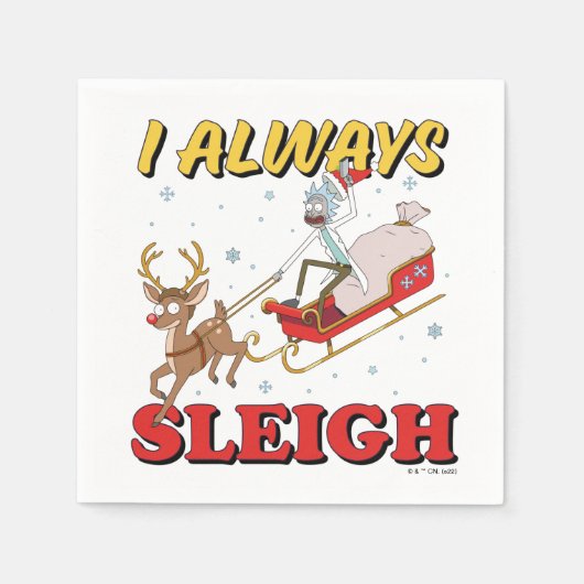 Rick en Morty | I Altijd Sleigh Servet (Voorkant)