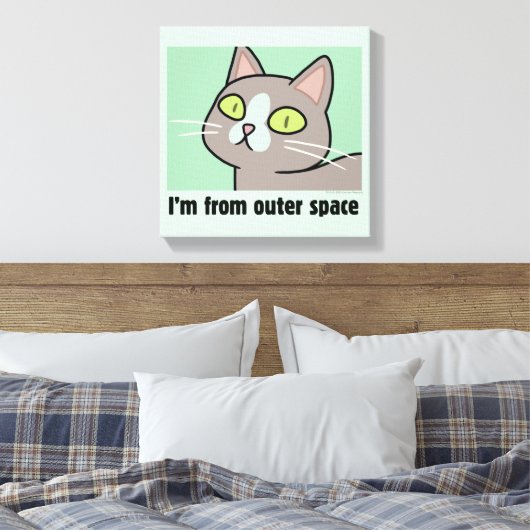 RICK EN MORTY™ | Ik kom uit de buitenruimte Canvas Afdruk (Insitu (Slaapkamer))