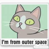 RICK EN MORTY™ | Ik kom uit de buitenruimte Sticker (Voorkant)