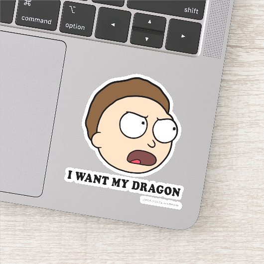RICK EN MORTY™ | Ik wil mijn draak Sticker (Detail)