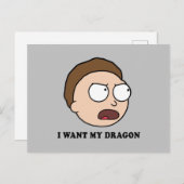 RICK EN MORTY™ | Ik wil mijn draak Uitnodiging Briefkaart (Voorkant / Achterkant)
