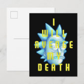 RICK EN MORTY™ | Ik zal mijn dood veravenge Uitnodiging Briefkaart (Voorkant / Achterkant)