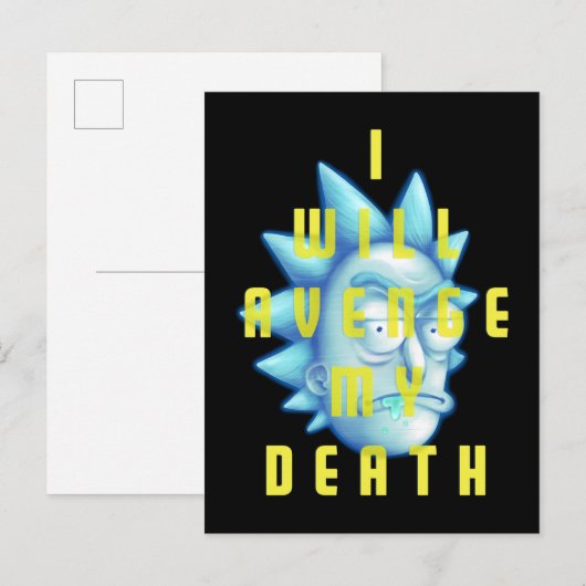 RICK EN MORTY™ | Ik zal mijn dood veravenge Uitnodiging Briefkaart (Voorkant / Achterkant)