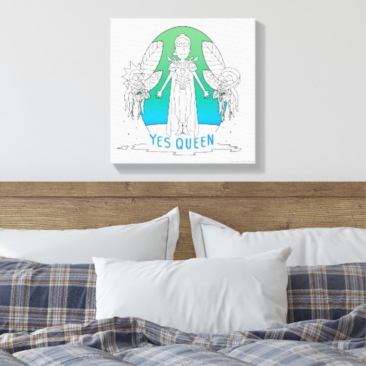 RICK EN MORTY™ | Ja Queen Canvas Afdruk (Insitu (Slaapkamer))