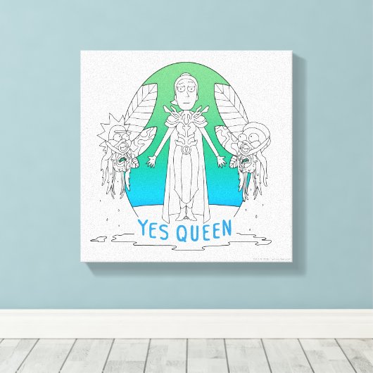 RICK EN MORTY™ | Ja Queen Canvas Afdruk (Insitu (Houten vloer))