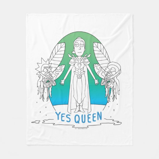 RICK EN MORTY™ | Ja Queen Fleece Deken (Voorkant)