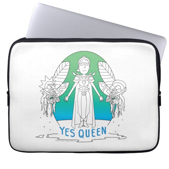 RICK EN MORTY™ | Ja Queen Laptop Sleeve (Voorkant)