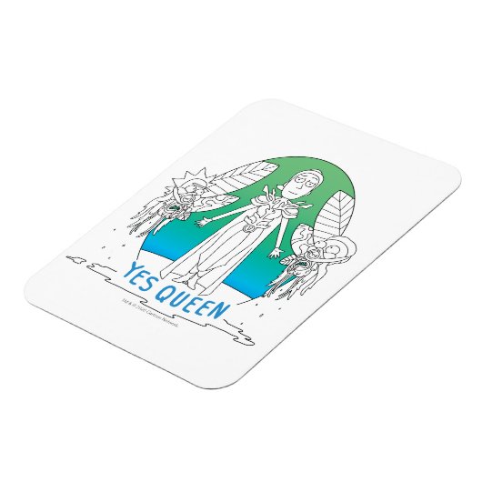 RICK EN MORTY™ | Ja Queen Magneet (Linkerzijde)