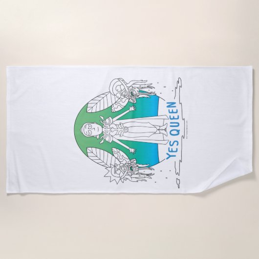 RICK EN MORTY™ | Ja Queen Strandlaken (Voorkant)