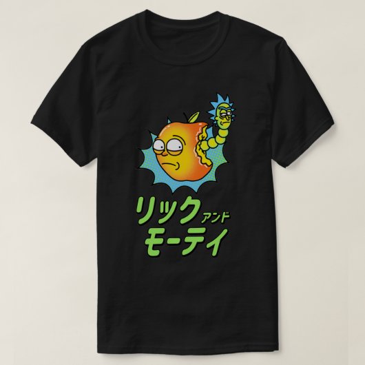 Rick en Morty Japans fruit ad Ad T-shirt (Design voorkant)