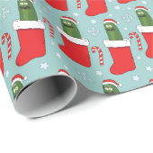 Rick en Morty | Kerstkaarsenpatroon Cadeaupapier (Rol Hoek)