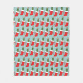 Rick en Morty | Kerstkaarsenpatroon Fleece Deken (Voorkant)