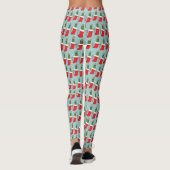 Rick en Morty | Kerstkaarsenpatroon Leggings (Achterkant)