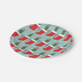 Rick en Morty | Kerstkaarsenpatroon Papieren Bordje (Gekanteld)