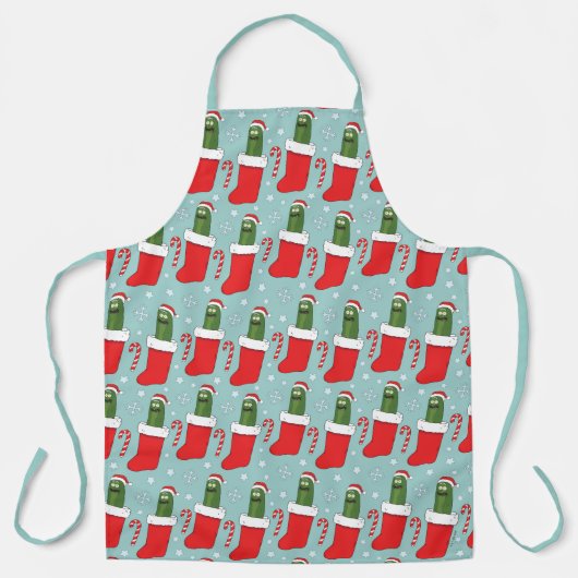 Rick en Morty | Kerstkaarsenpatroon Schort (Voorkant)