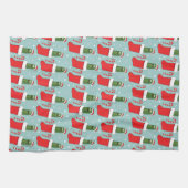 Rick en Morty | Kerstkaarsenpatroon Theedoek (Horizontaal)