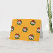 Rick en Morty | Kerstkranspatroon Feestdagen Kaart (Voorkant)