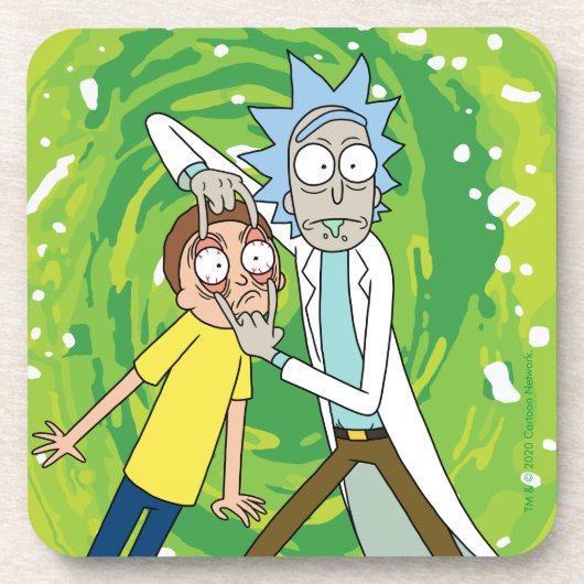RICK EN MORTY™ | Kijk daar eens naar Bier Onderzetter (Voorkant)