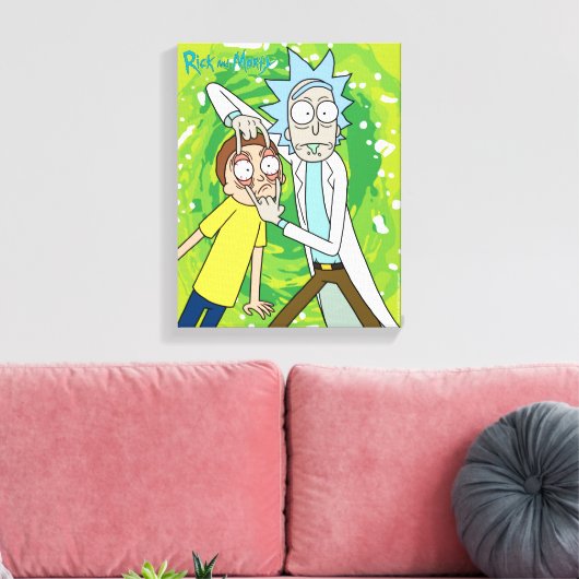 RICK EN MORTY™ | Kijk daar eens naar Canvas Afdruk (Insitu (Woonkamer))