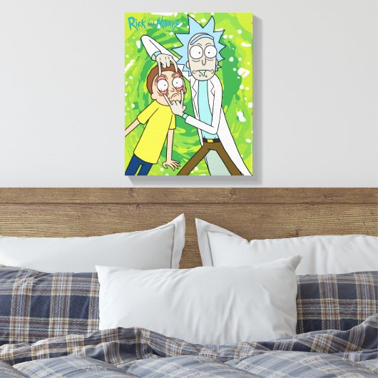 RICK EN MORTY™ | Kijk daar eens naar Canvas Afdruk (Insitu (Slaapkamer))