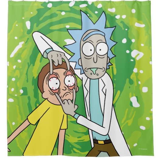 RICK EN MORTY™ | Kijk daar eens naar Douchegordijn (Voorkant)